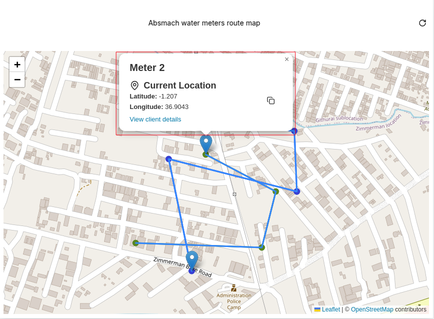 Route Map Popup