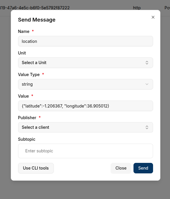 Sending Route Location Messagae
